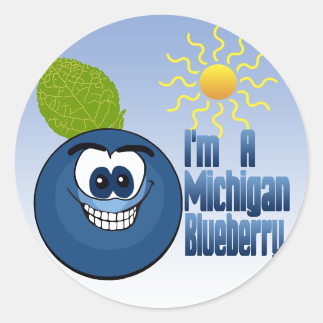 Michigan Blueberry Classic Round Sticker (Front)