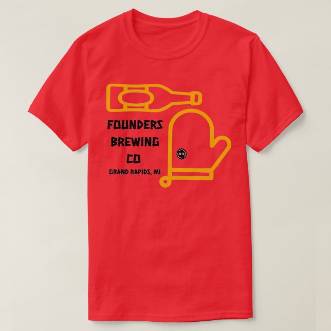 Michigan Breweries Founders Brewing Co Grand Rapid T-Shirt (Design Front)