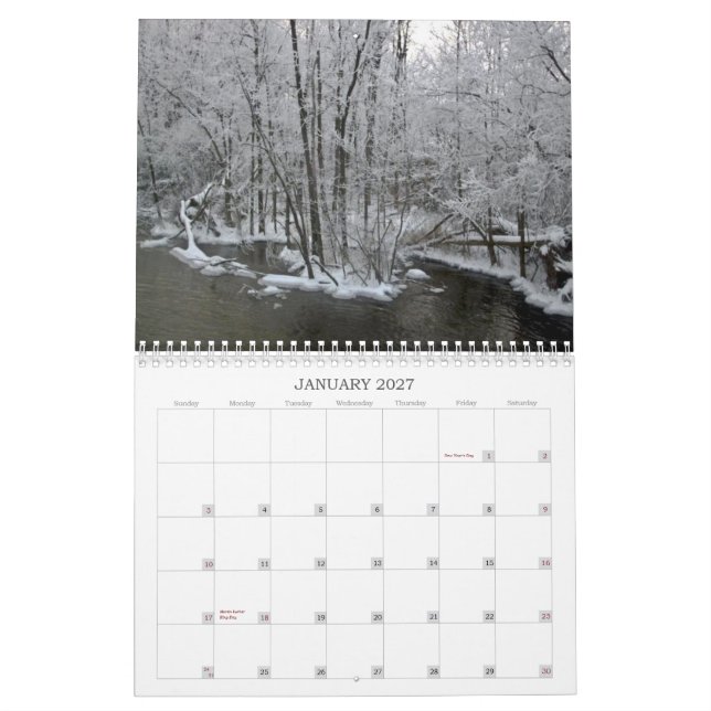 Michigan Calendar (Jan 2027)