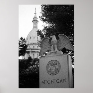 Michigan Capitol Building Poster