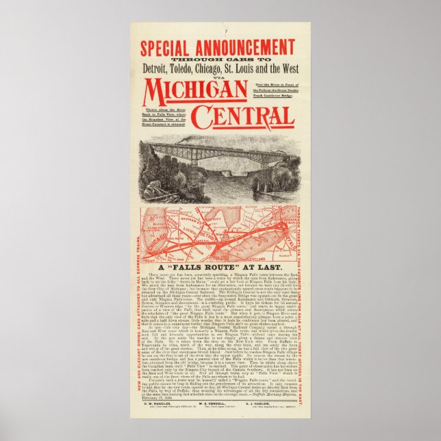 Michigan Central Railroad Poster (Front)