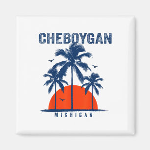 Michigan Cheboygan Ocean Surfing Surfboarding  Magnet