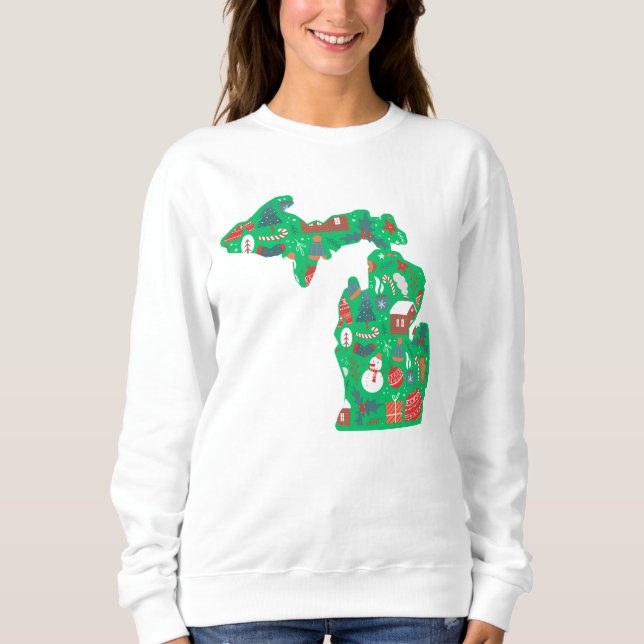 Michigan Christmas Sweatshirt! Sweatshirt (Front)