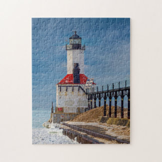 Michigan City East Pierhead Lighthouse Jigsaw Puzzle