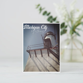 Michigan City IN lighthouse Postcard