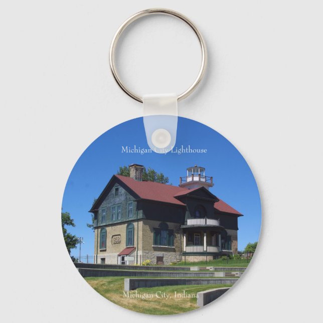 Michigan City Lighthouse key chain (Front)