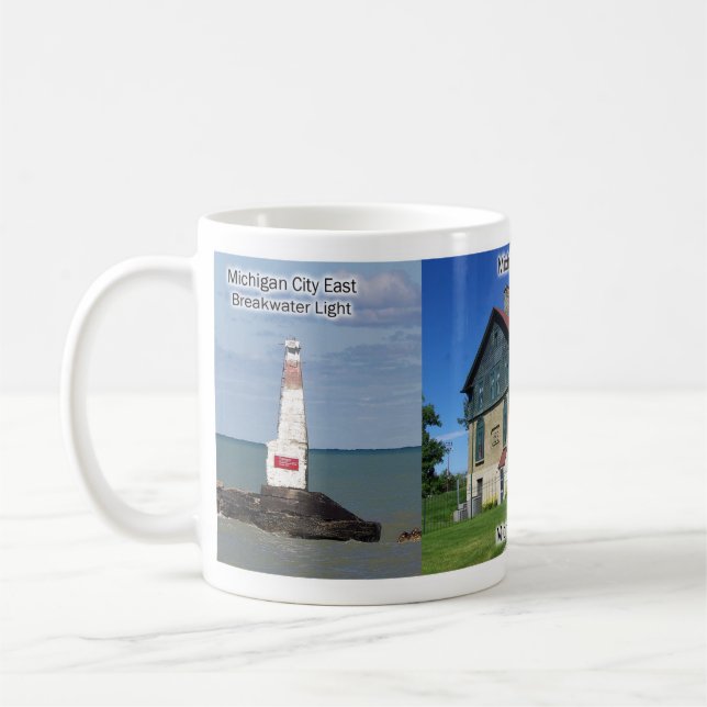 Michigan City Lighthouses mug (Left)
