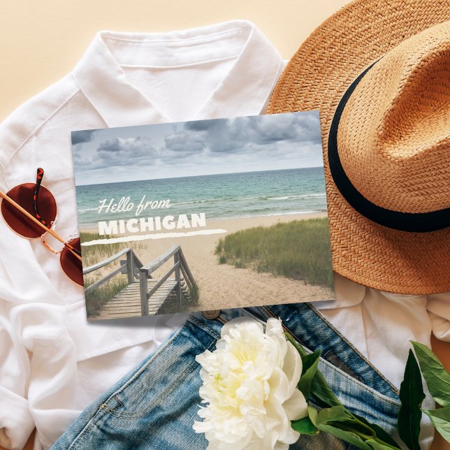 Michigan Coastal Postcard (Your gateway to the Great Lakes.)