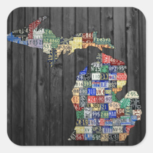 Michigan Counties License Plate Art Sticker