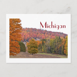 "Michigan Countryside Ablaze In Autumn" Postcard