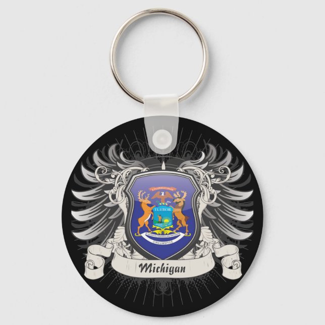 Michigan Crest Key Ring (Front)