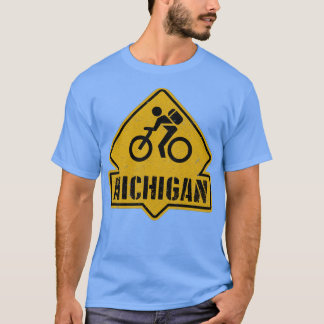 Michigan downhill biking warning sign  T-Shirt