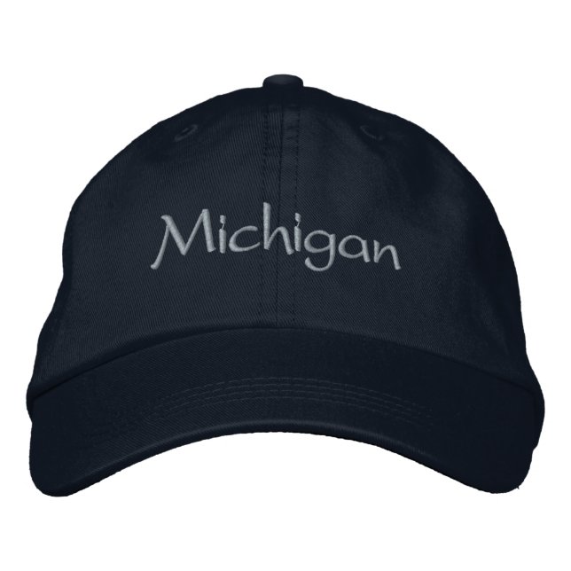 Michigan Embroidered Baseball Hat (Front)