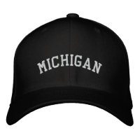 Michigan Embroidered Flexfit Wool Cap Black