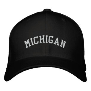 Michigan Embroidered Flexfit Wool Cap Black
