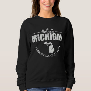 Michigan Est 1837 Great Lake State USA Sweatshirt