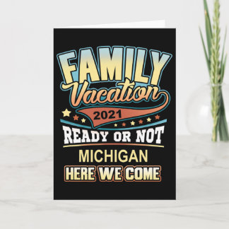 Michigan Family Vacation Best Memories  Card
