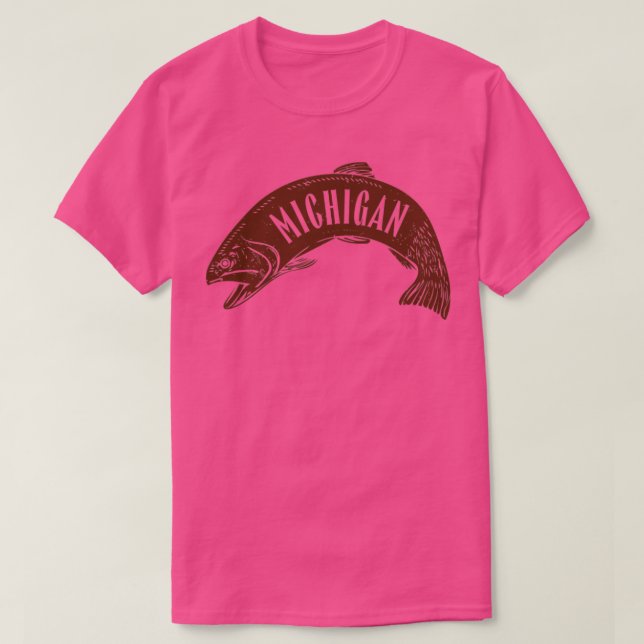 Michigan Fish Wordmark T-Shirt (Design Front)