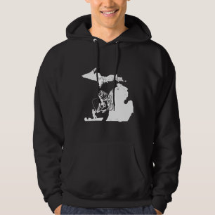 Michigan Fishing Love Lake River Fish Distressed G Hoodie