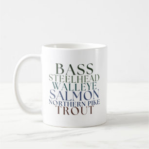 Michigan Fishing Theme Coffee Mug
