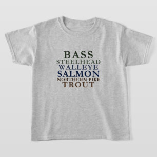 Michigan Fishing Theme Kids Tee
