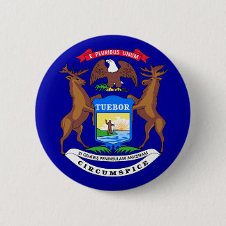 Michigan Flag 6 Cm Round Badge