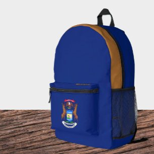 Michigan Flag Backpack, USA & Michigan Bag