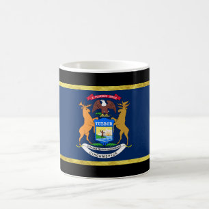 Michigan flag coffee mug