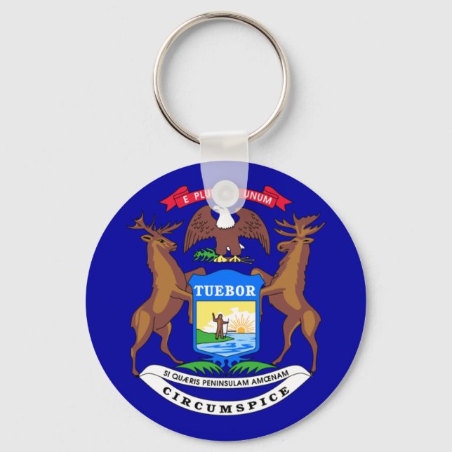 Michigan Flag Key Ring (Front)