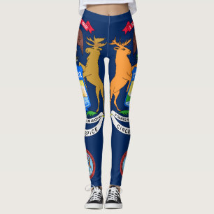 Michigan flag leggings