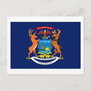 Michigan Flag Postcard