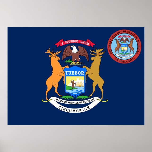 Michigan flag poster (Front)