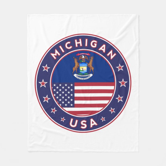 Michigan Fleece Blanket (Front)