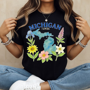 Michigan Flowers T-Shirt Floral print