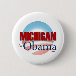 Michigan for Obama 6 Cm Round Badge
