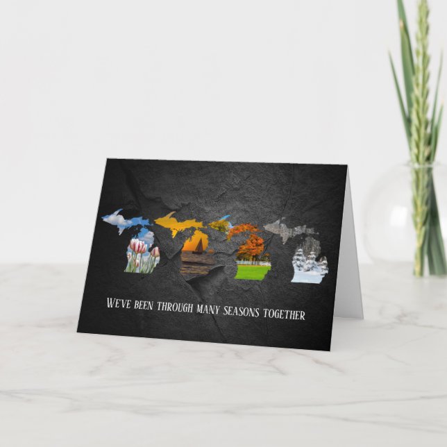 Michigan Four Seasons Anniversary Card (Front)