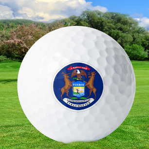 Michigan Golf Balls, state Flag / Patriots Balls