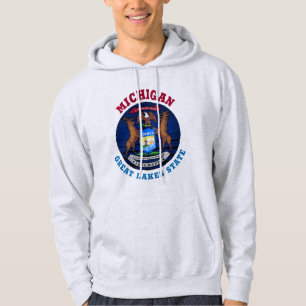 MICHIGAN GREAT LAKES STATE FLAG HOODIE
