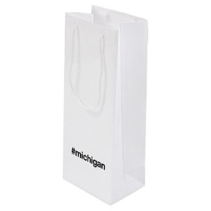 MICHIGAN Hashtag Wine Gift Bag