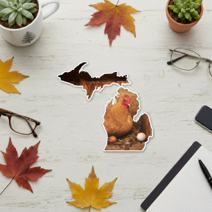 Michigan Hen Sticker