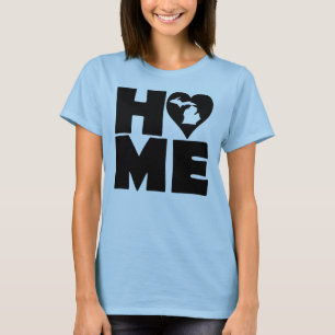 Michigan Home Heart State T-Shirt Tees