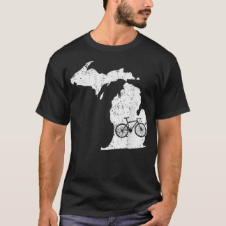 Michigan Home State Bike  Cycling & Triathlon Gift T-Shirt