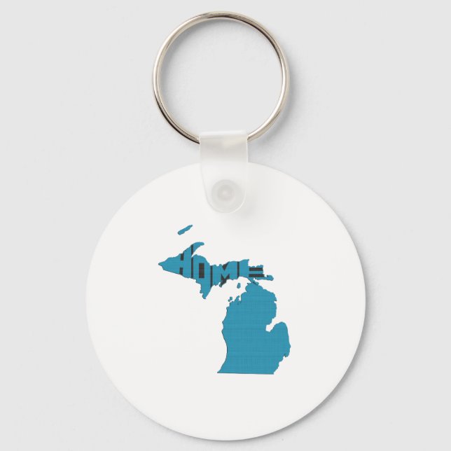 Michigan Home State Key Ring (Front)
