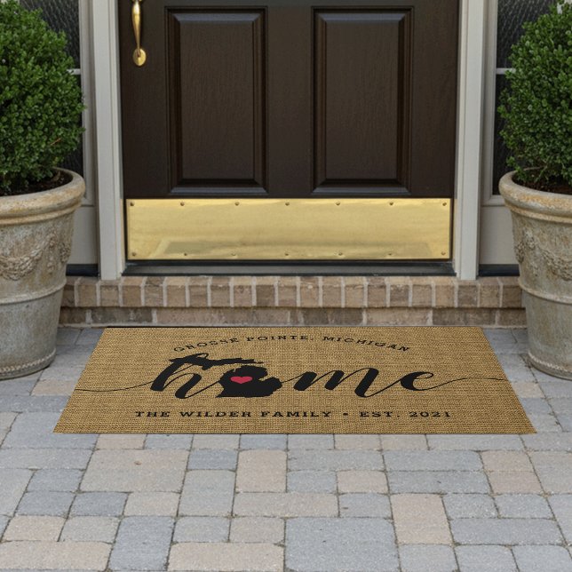 Michigan Home State Personalised Doormat (Creator Uploaded)