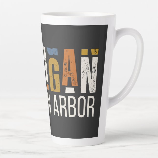 Michigan I Miss Ann Arbor Latte Mug (Right)