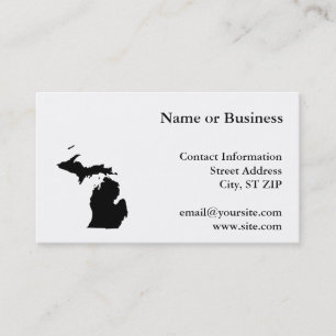 Michigan in Black and White Business Card