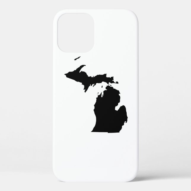 Michigan in Black and White Case-Mate iPhone Case (Back)