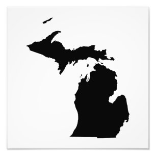 Michigan in Black and White Photo Print