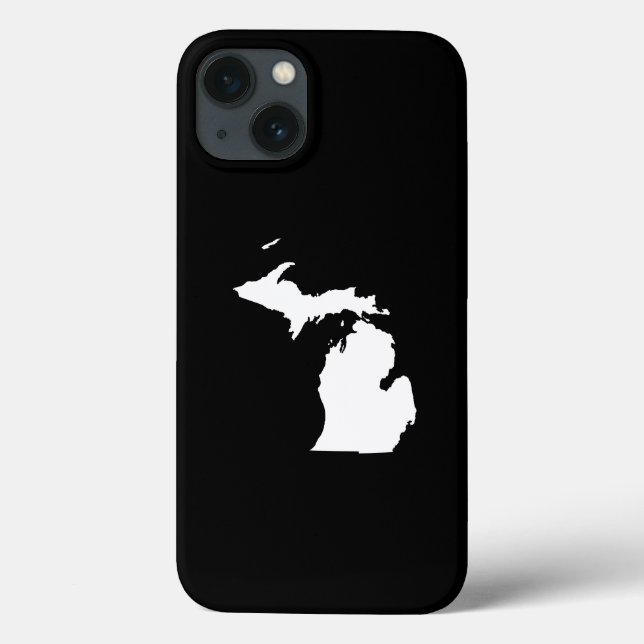 Michigan in White and Black Case-Mate iPhone Case (Back)