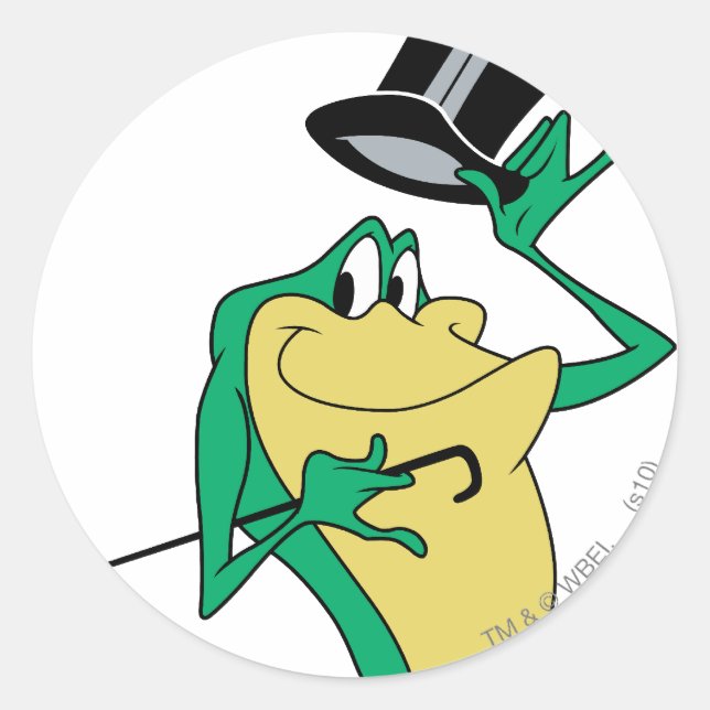 Michigan J. Frog in Colour Classic Round Sticker (Front)